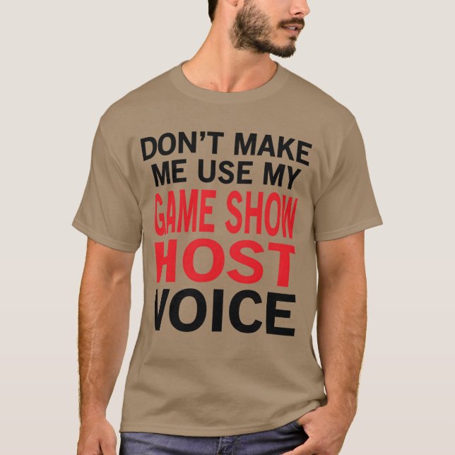 Game Show Host Stimme retro T-Shirt (Vorderseite)
