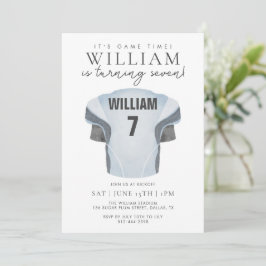 Game Time Football Jersey Birthday Einladung