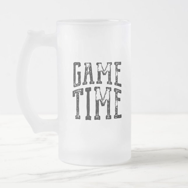 Game Time Frosted Becher Mattglas Bierglas (Links)