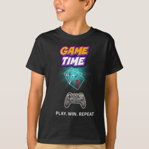 Game Time Grafik T-Shirt Gaming- und Casino-Stil