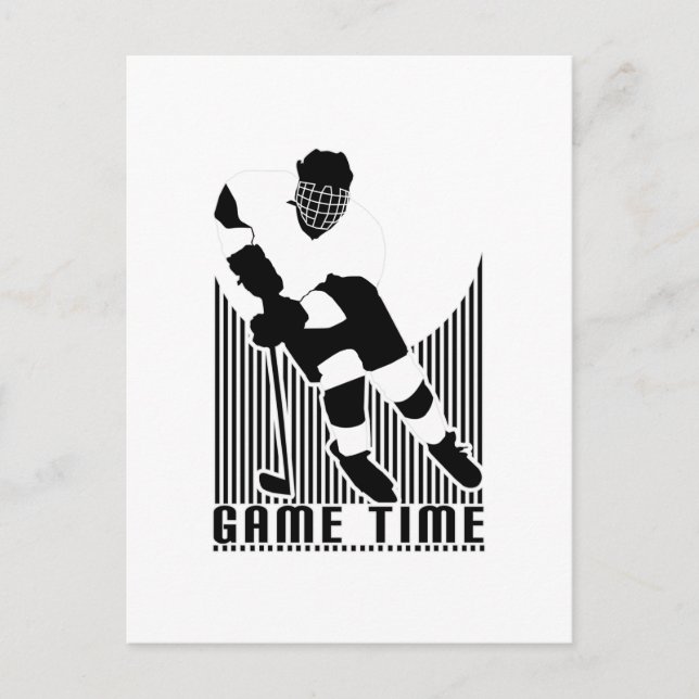 Game Time - Hockey Postkarte (Vorderseite)
