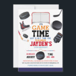 Game Time Ice Hockey Sport Geburtstag Einladung<br><div class="desc">Game Time Ice Hockey Party einladen. Perfekt für jeden Geburtstag,  ändern Sie einfach den Text auf Anzug Ihres Party. Rückdruck im Lieferumfang enthalten.</div>