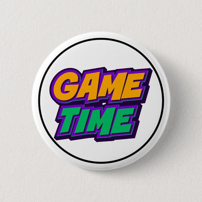 Game Time Sports Hype Motivation Button (Vorderseite)