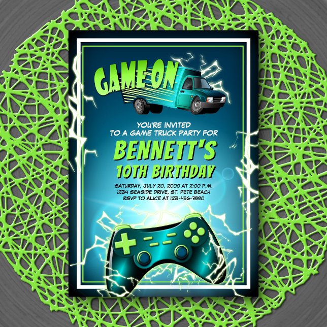 Game Truck Birthday Einladung (Von Creator hochgeladen)