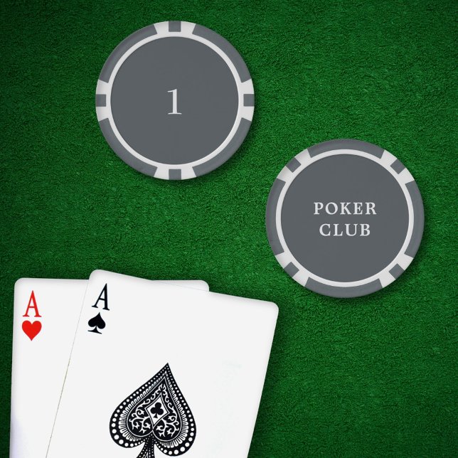 Game Value 1 Grau Pokerchips (Poker Chips Grey Value 1)