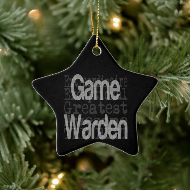 Game Warden Extraordinaire Keramik Ornament (Baum)