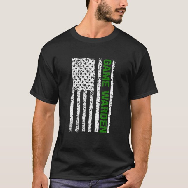Game Warden Wildlife Officer Kontrolle Agent Manag T-Shirt (Vorderseite)