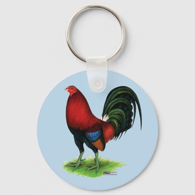 Gamecock: Dunkelrot Schlüsselanhänger (Vorderseite)