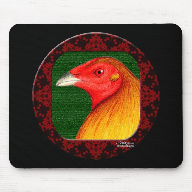 Gamecock Gerahmt Mousepad (Vorne)