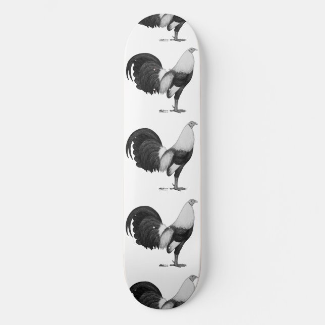 Gamecock Gray Duckwing Skateboard (Vorderseite)