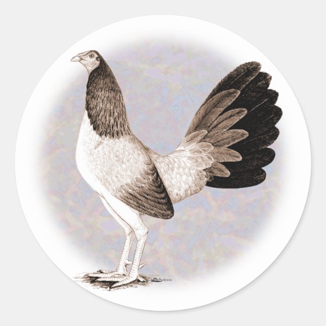 Gamecock: Hennie Runder Aufkleber (Vorderseite)