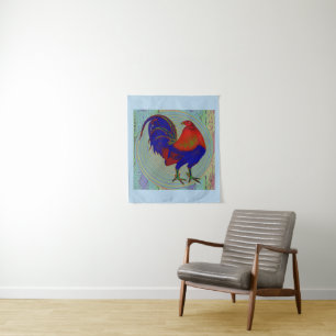 Gamecock: Impressionist Rooster Wandteppich