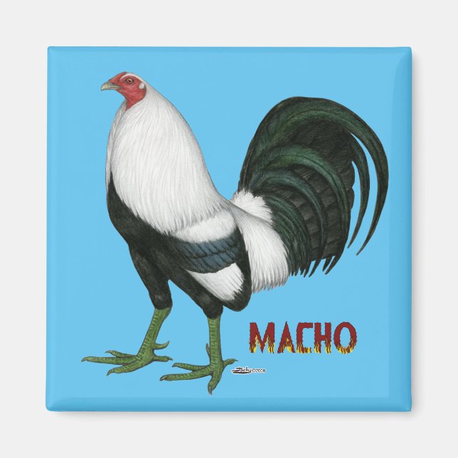 Gamecock Macho Duckwing Magnet (Vorne)