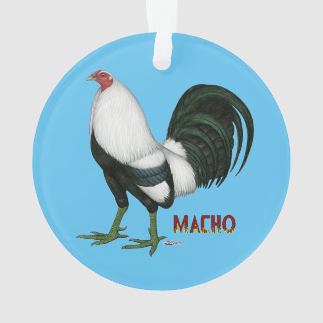 Gamecock Macho Duckwing Ornament (Rückseite)
