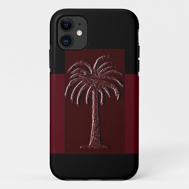 Gamecock Palm-Design 1 Case-Mate iPhone Hülle (Rückseite)