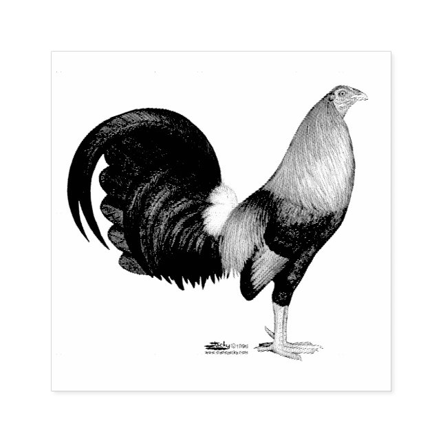 Gamecock Red Hatch Gummistempel (Prägung)