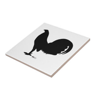 Gamecock Rooster-Silhouette Fliese