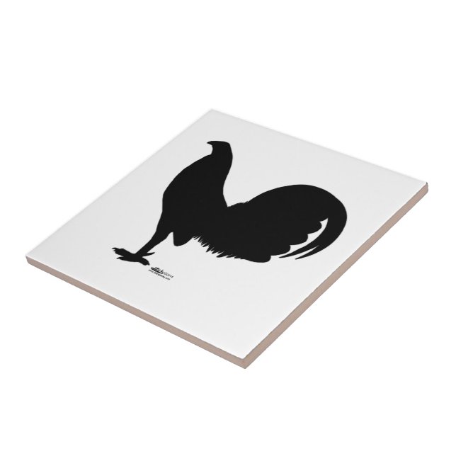Gamecock Rooster-Silhouette Fliese (Seite)