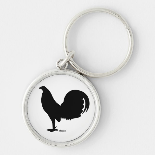 Gamecock Rooster-Silhouette Schlüsselanhänger (Vorne)