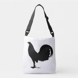 Gamecock Rooster-Silhouette Tragetaschen Mit Langen Trägern