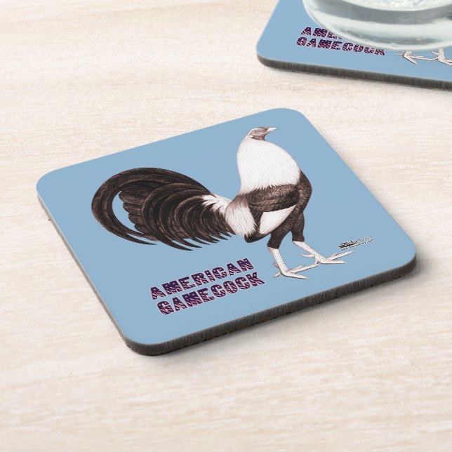 Gamecock Sepia Untersetzer (Linke Seite)