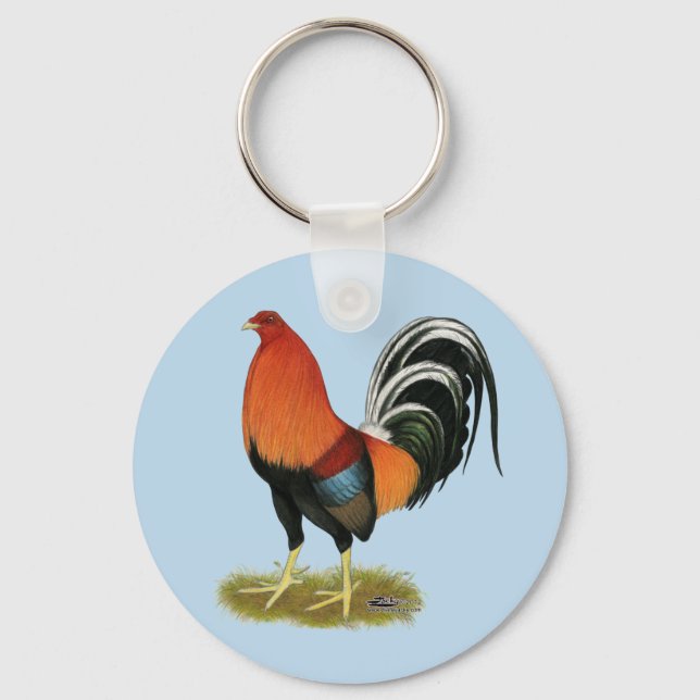 Gamecock Wheaten Rooster Schlüsselanhänger (Vorderseite)