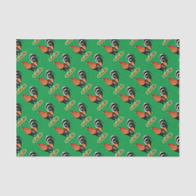 Gamecock Wheaten Rooster Seidenpapier (Vorderseite)