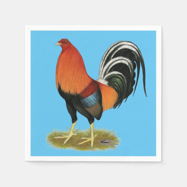 Gamecock Wheaten Rooster Serviette (Vorderseite)