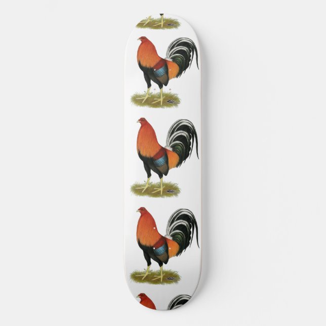 Gamecock Wheaten Rooster Skateboard (Vorderseite)
