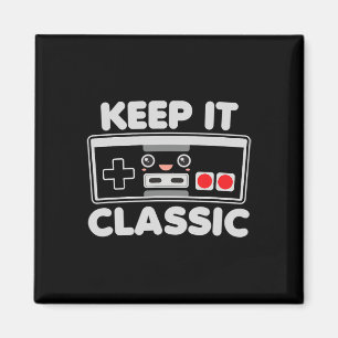 Gamecontroller Behielt es auf Spaß 80er Retro Dunk Magnet