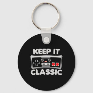 Gamecontroller Behielt es auf Spaß 80er Retro Dunk Schlüsselanhänger