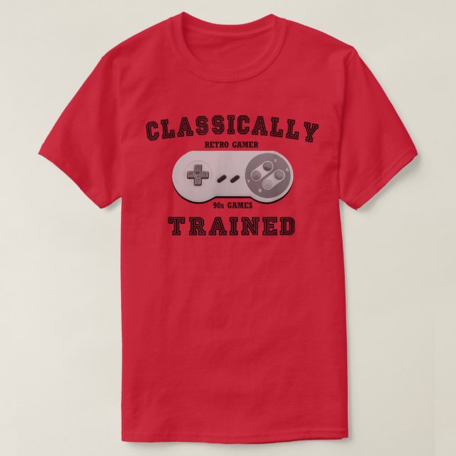 Gamecontroller klassisch trainierter Retro-Gamer 9 T-Shirt (Design vorne)
