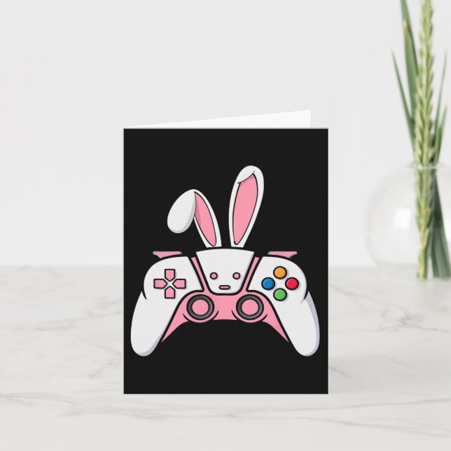 Gamecontroller mit sonnigen Ohren Funny Oaster Gam Karte (Vorderseite)