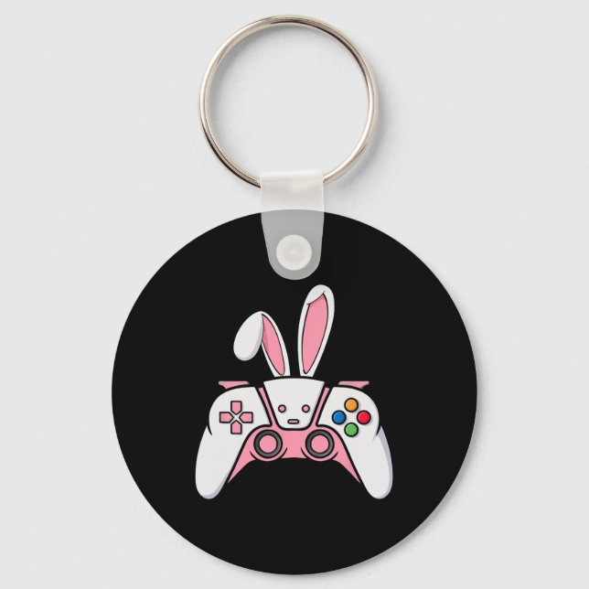 Gamecontroller mit sonnigen Ohren Funny Oaster Gam Schlüsselanhänger (Vorderseite)