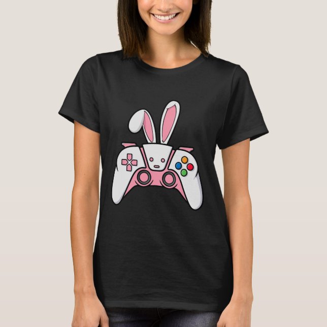 Gamecontroller mit sonnigen Ohren Funny Oaster Gam T-Shirt (Vorderseite)