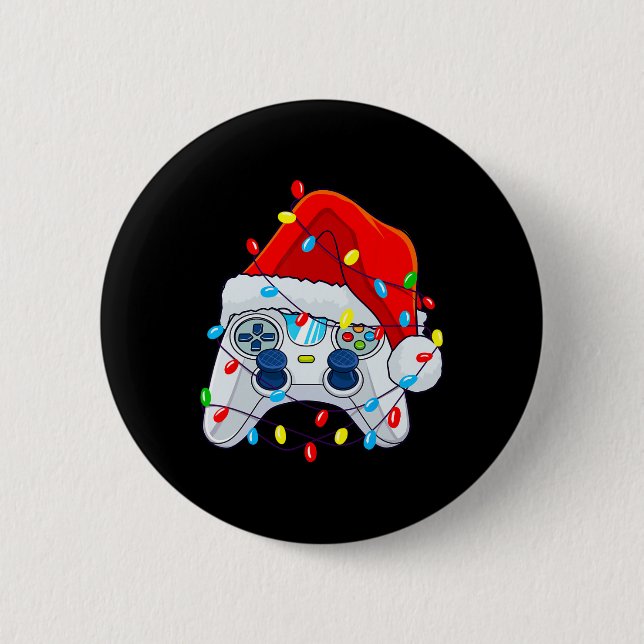 Gamecontroller Weihnachts-Weihnachtsmannmütze Game Button (Vorderseite)
