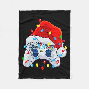 Gamecontroller Weihnachts-Weihnachtsmannmütze Game Fleecedecke