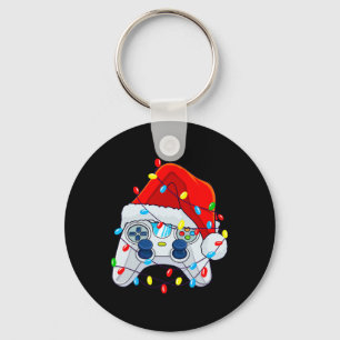 Gamecontroller Weihnachts-Weihnachtsmannmütze Game Schlüsselanhänger