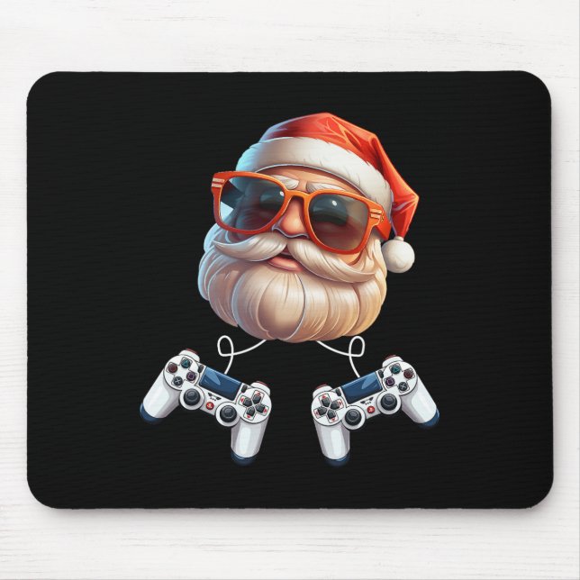 Gamecontroller WeihnachtsGamer-Gamingenthusiast Mousepad (Vorne)