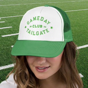 Gameday Tailgate Club Custom Green Football Wappen Truckerkappe