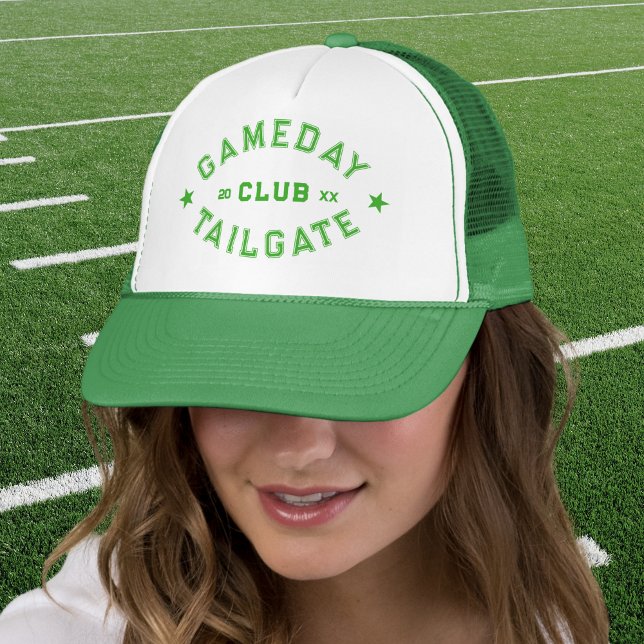 Gameday Tailgate Club Custom Green Football Wappen Truckerkappe (Von Creator hochgeladen)