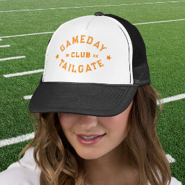 Gameday Tailgate Club Custom Orange Football Truckerkappe