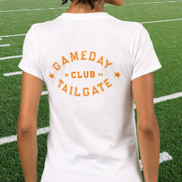 Gameday Tailgate Club Custom Orange Football Wappe T-Shirt
