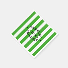 Gameday Tailgate Club Green Strip Custom Party Serviette
