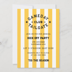 Gameday Tailgate Club Kick Off Partys Yellow Team Einladung