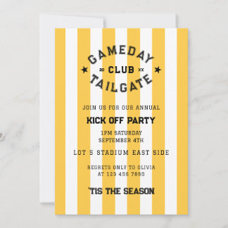Gameday Tailgate Club Kick Off Partys Yellow Team Einladung