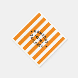 Gameday Tailgate Club Orange Strip Custom Party Serviette