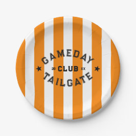 Gameday Tailgate Club Red Strip Custom Party Pappteller