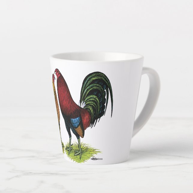 Gamefowl-Paar Milchtasse (Rechte Ecke)