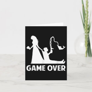 Gameover Bride Groom Wedding Bachelor Bachelorette Karte